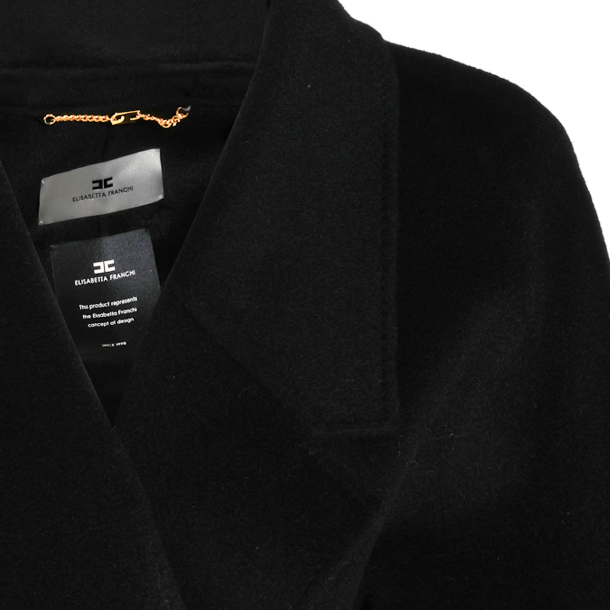 BLACK WOOL LONG COAT