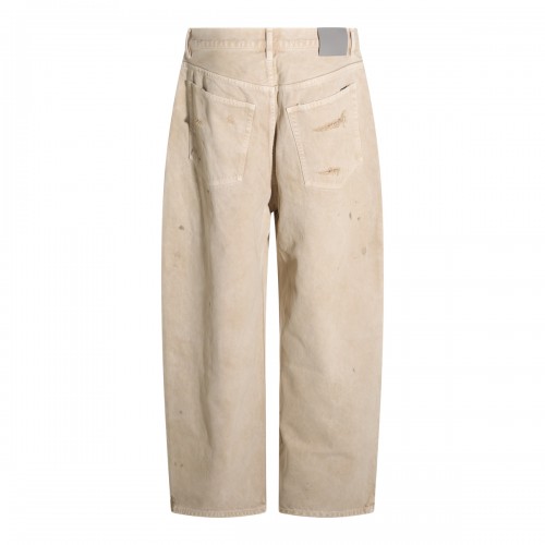 BEIGE COTTON DENIM JEANS 2