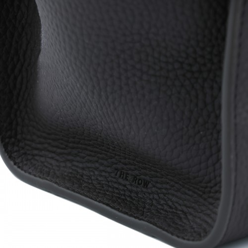 BLACK LEATHER MARLO 12 TOP HANDLE BAG