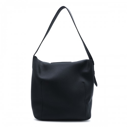BLACK LEATHER LE CADENCE SATCHEL