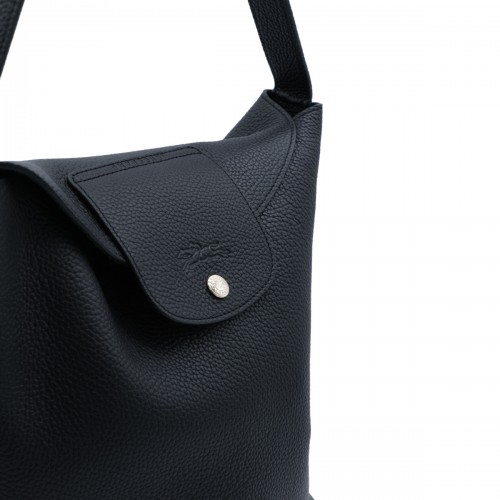BLACK LEATHER LE CADENCE SATCHEL
