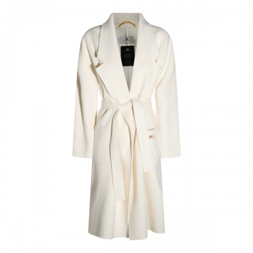 IVORY WOOL LONG COAT