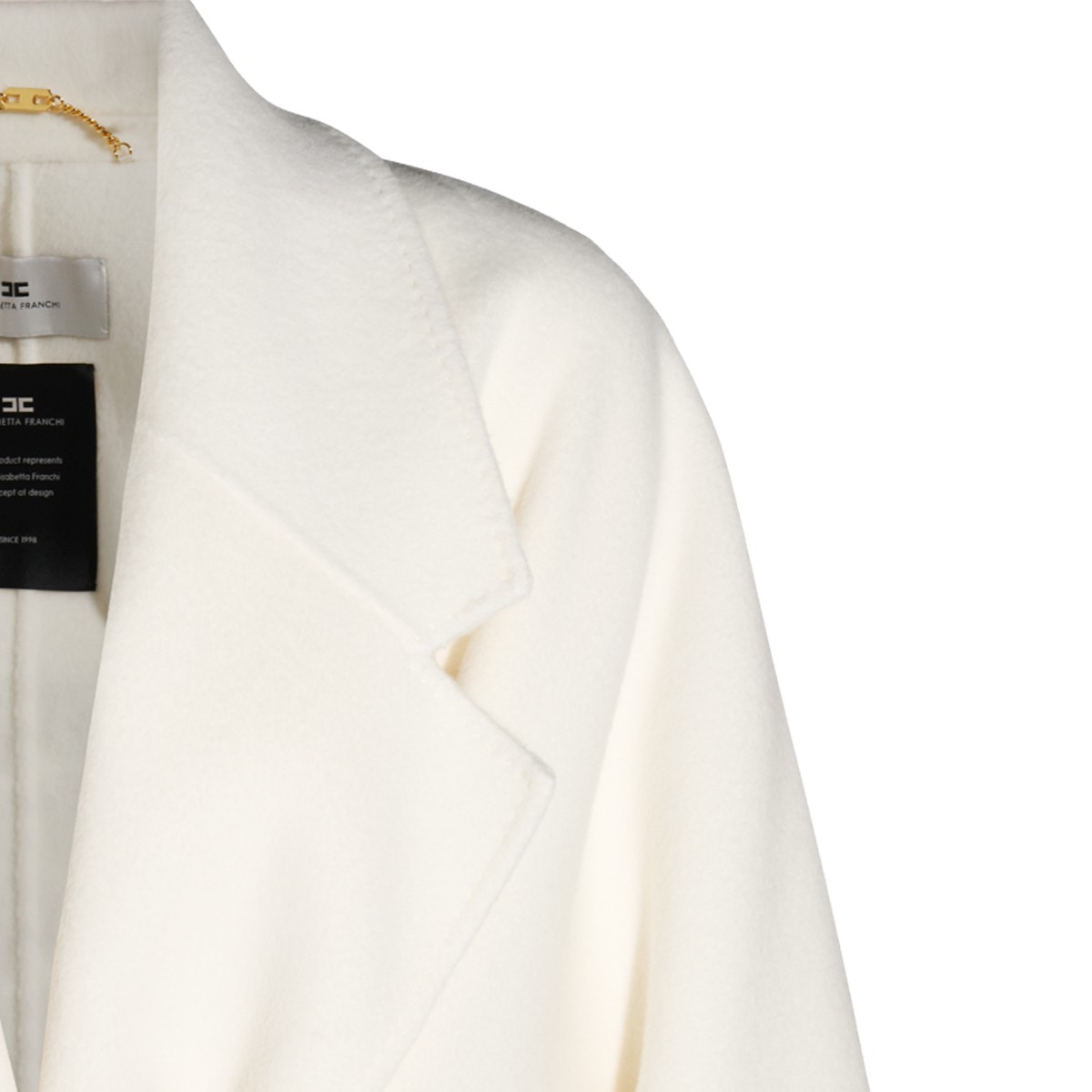 IVORY WOOL LONG COAT