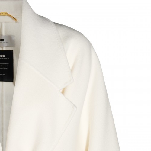 IVORY WOOL LONG COAT