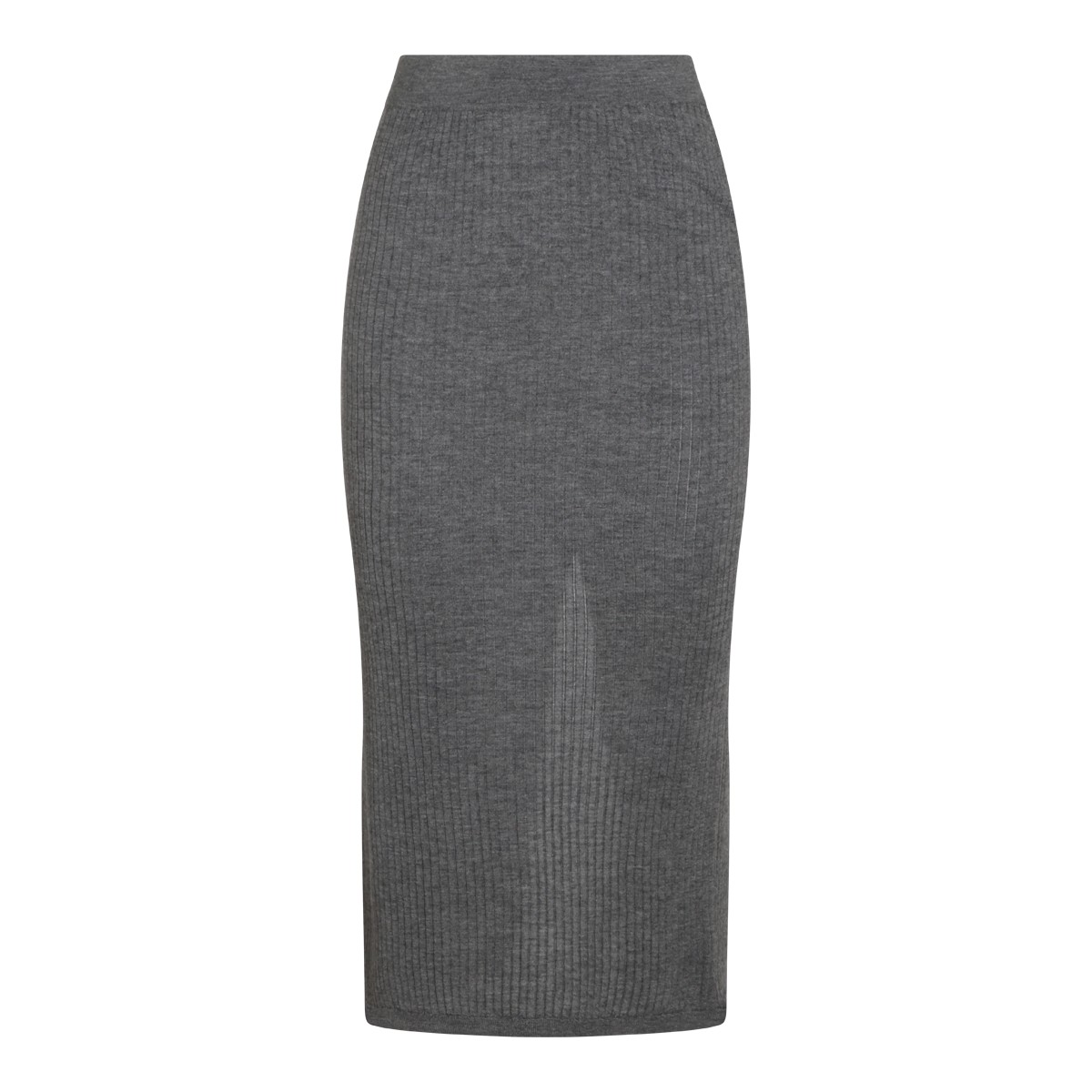 GREY CASHMERE AND SILK BLEND PENCIL...