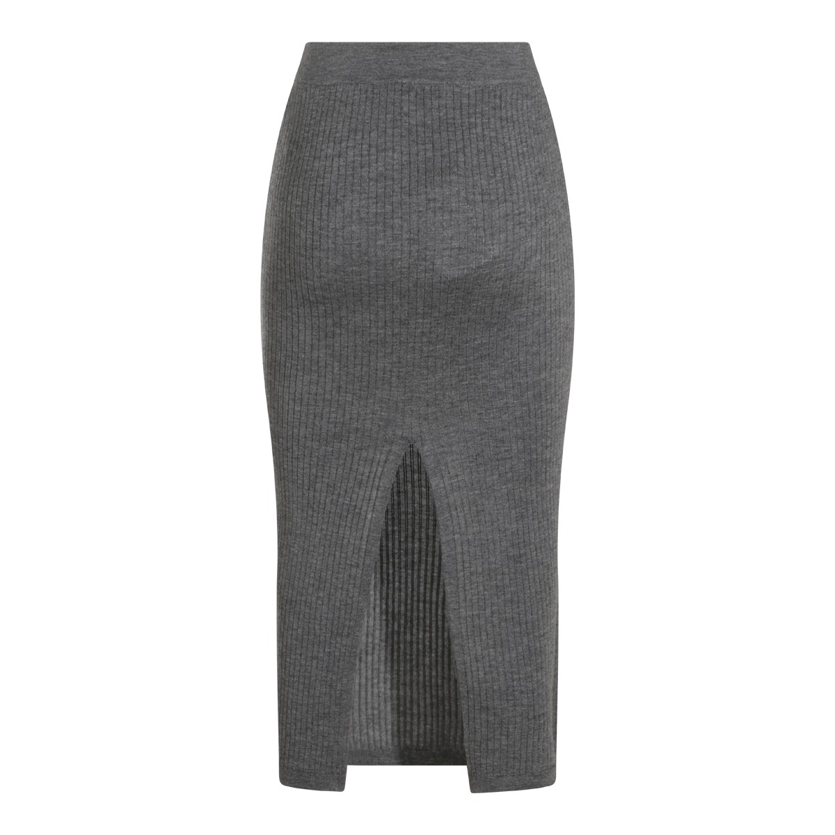 GREY CASHMERE AND SILK BLEND PENCIL...