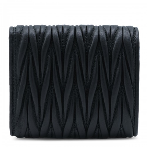 BLACK LEATHER MATELASSE WALLET 2