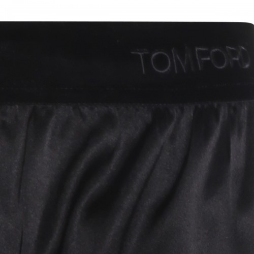 BLACK SILK SHORTS