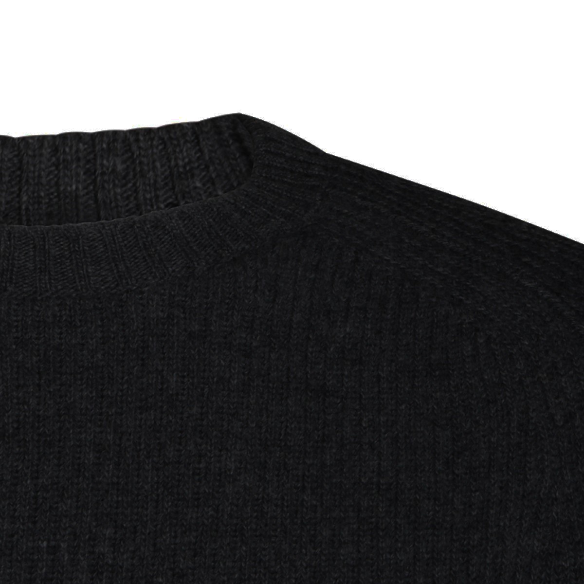 BLACK VIRGIN WOOL SWEATER
