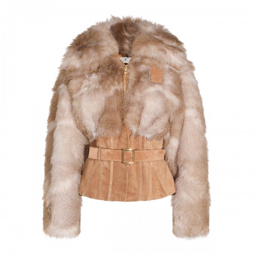 BEIGE FUR JACKET