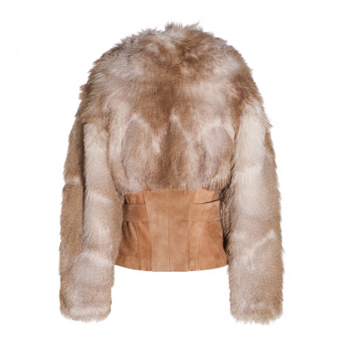 BEIGE FUR JACKET