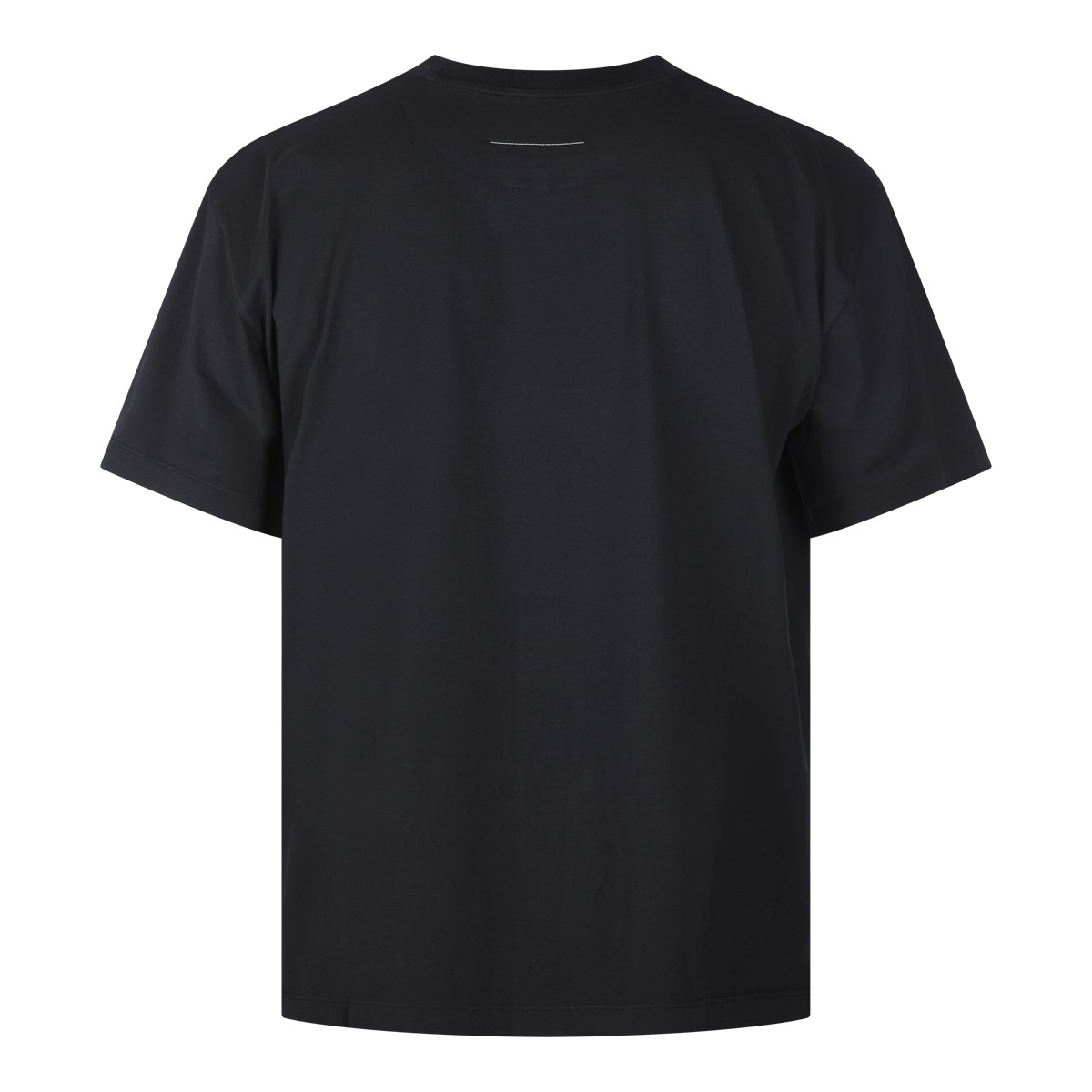 BLACK COTTON HANDWRITTEN T-SHIRT