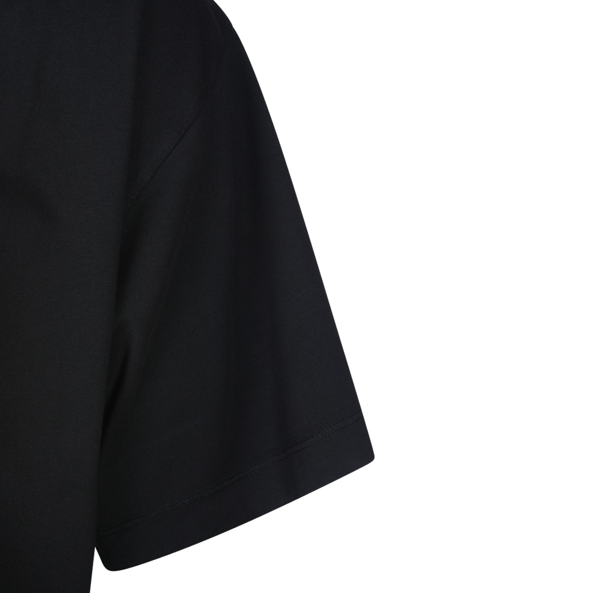 BLACK COTTON HANDWRITTEN T-SHIRT