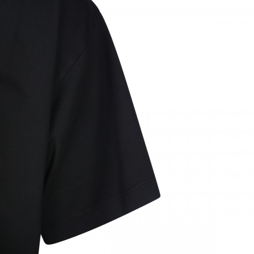 BLACK COTTON HANDWRITTEN T-SHIRT