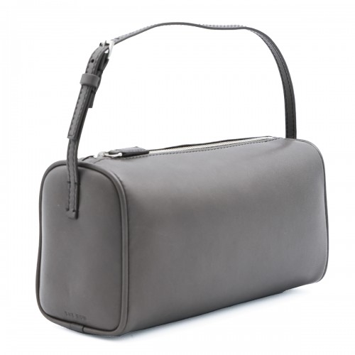 GREY LEATHER 90'S TOP HANDLE BAG