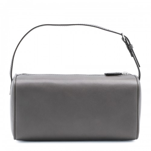 GREY LEATHER 90'S TOP HANDLE BAG