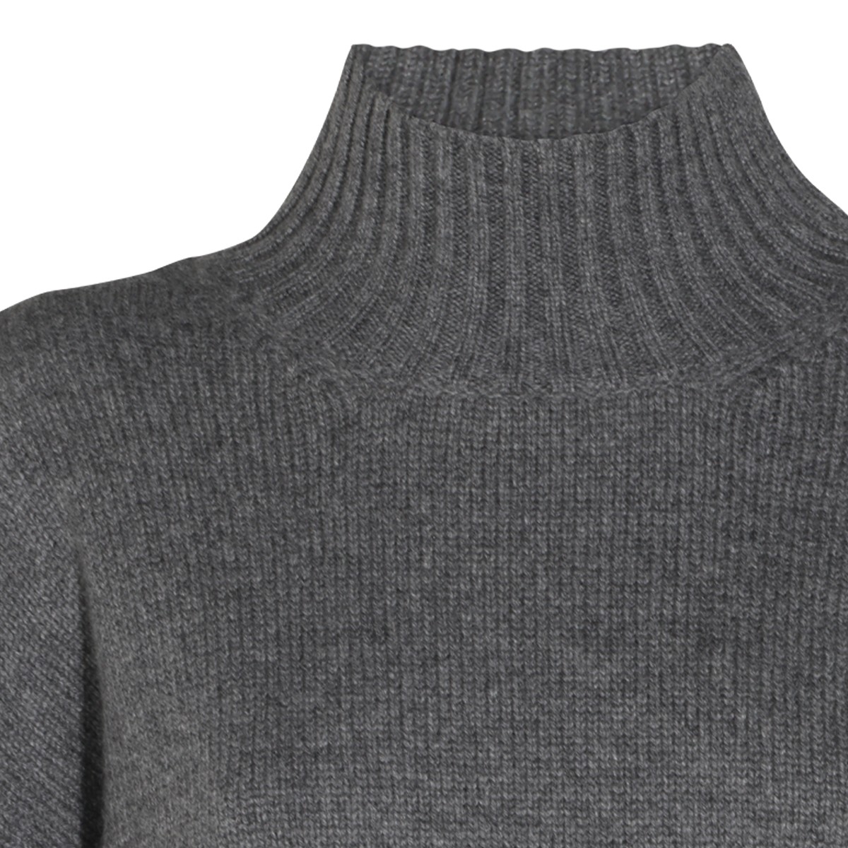 DARK GREY CASHMERE JUMPER