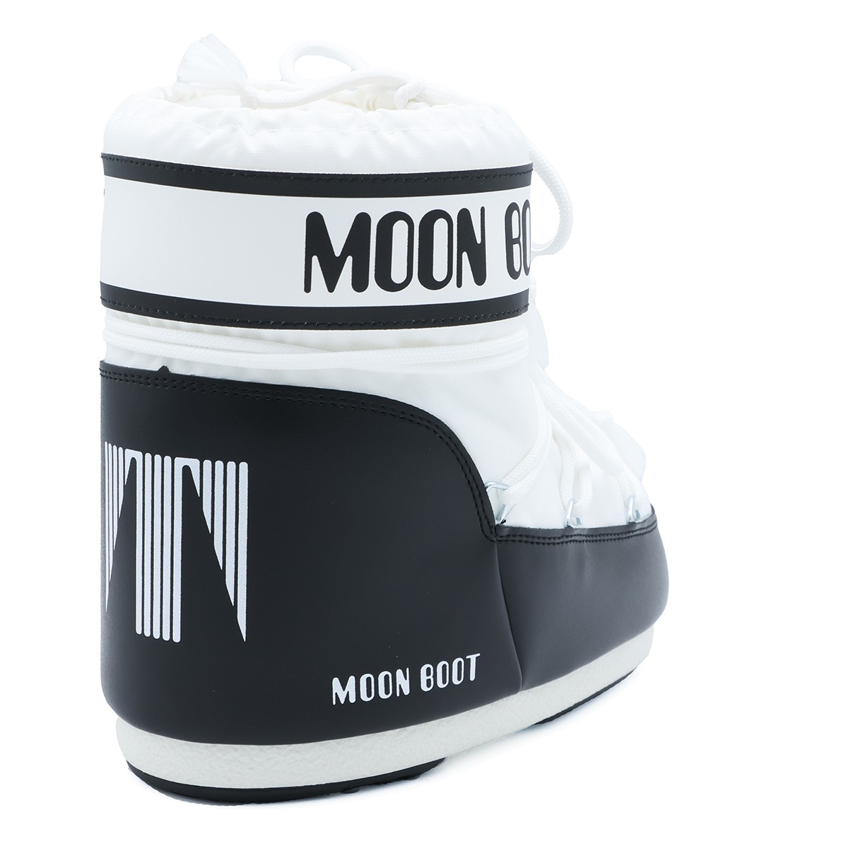 BLACK AND WHITE ICON LOW NYLON BOOTS