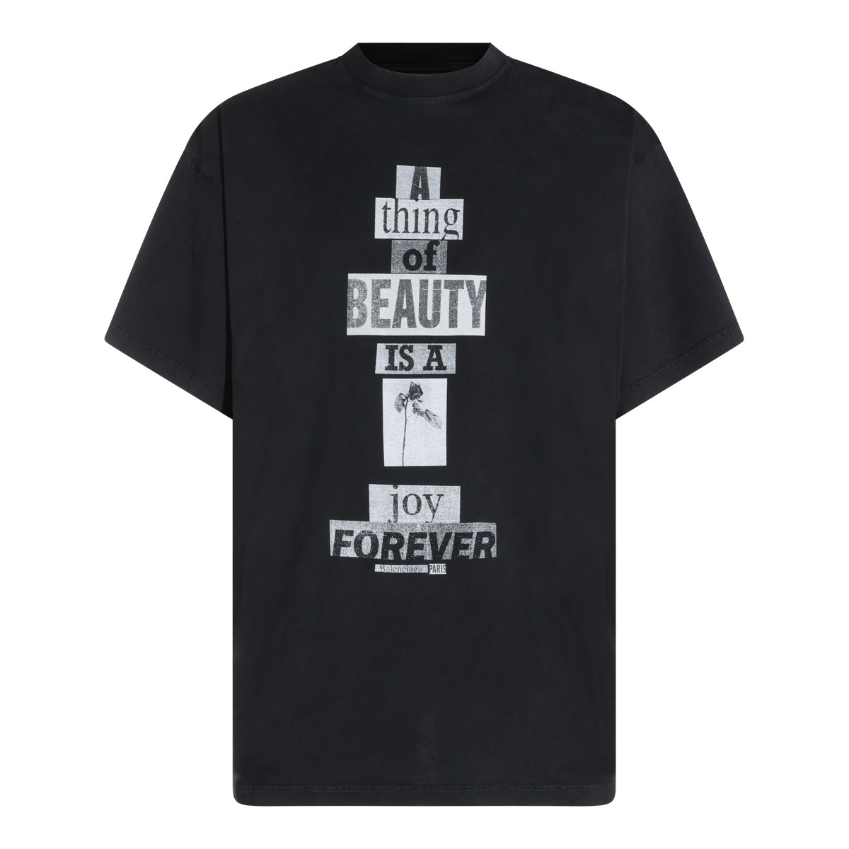 BLACK COTTON T-SHIRT
