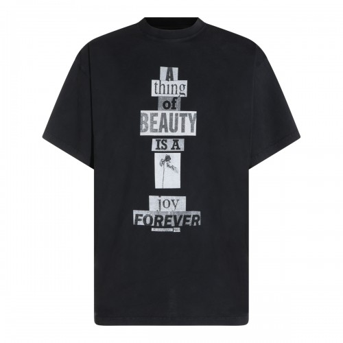 BLACK COTTON T-SHIRT