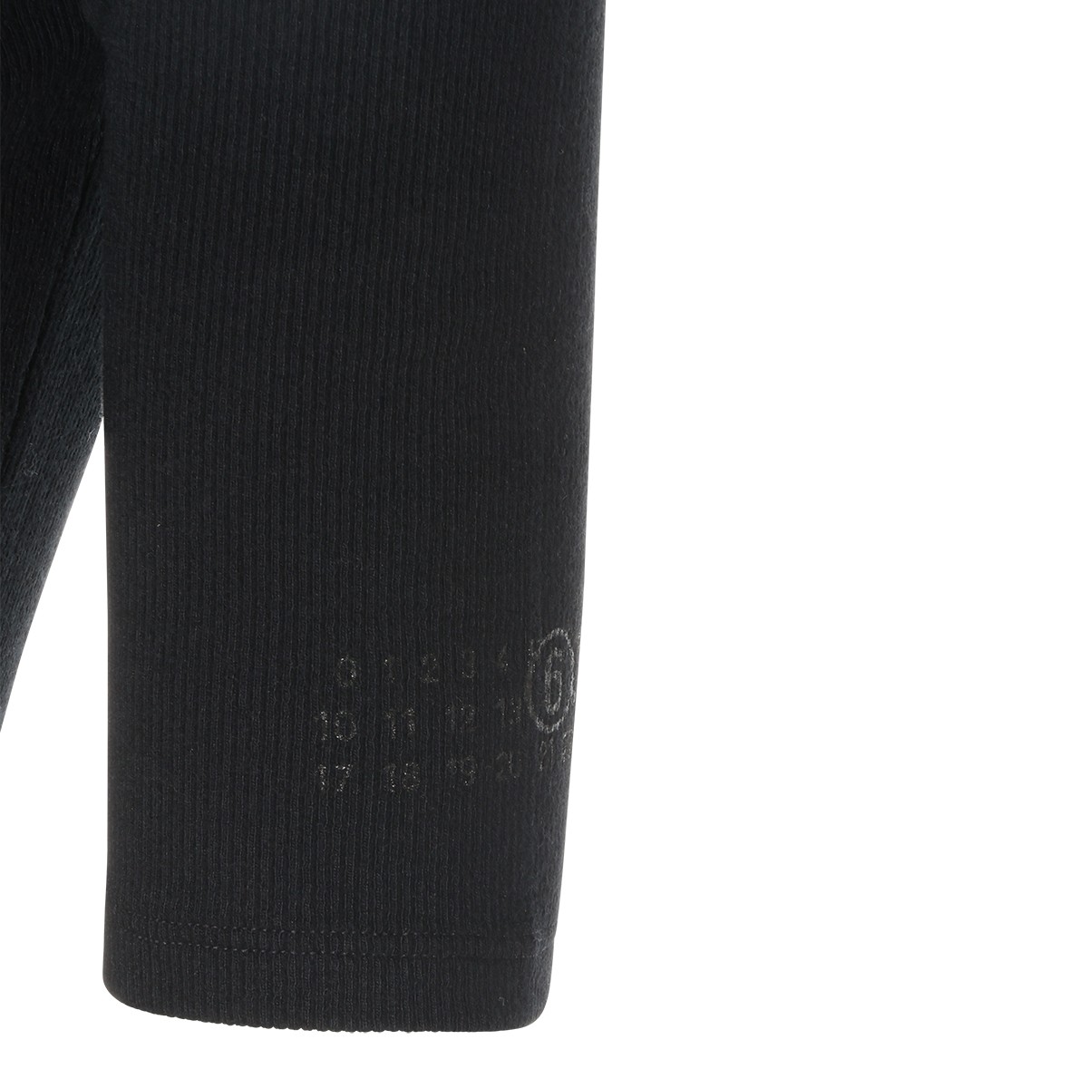 BLACK COTTON AND VIRGIN WOOL BLEND...