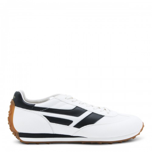 WHITE AND BLACK LEATHER...