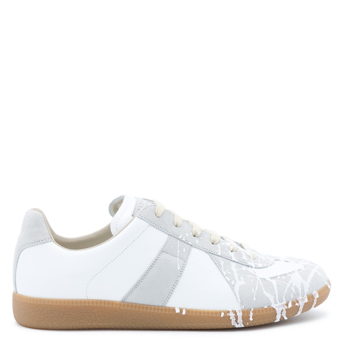 OFF WHITE LEATHER REPLICA SNEAKERS