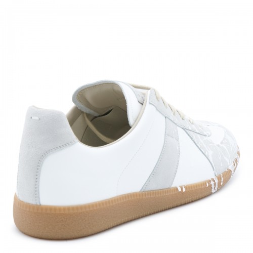 OFF WHITE LEATHER REPLICA SNEAKERS