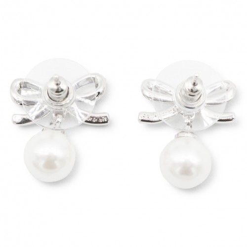 SILVER AND PEARL EARRINGS