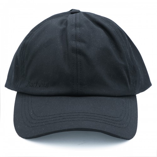 BLACK COTTON WAX BASEBALL CAP
