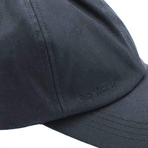 BLACK COTTON WAX BASEBALL CAP