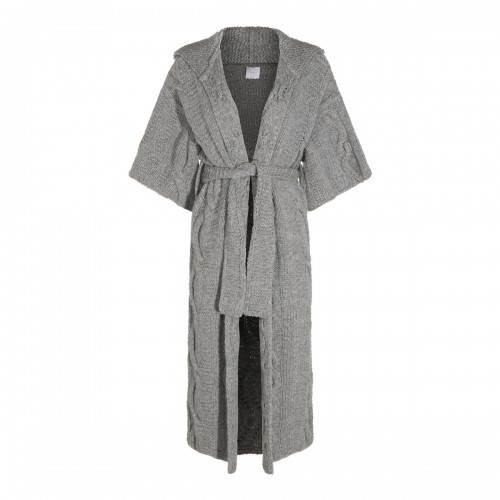 GREY CASHMERE SELF TIE...