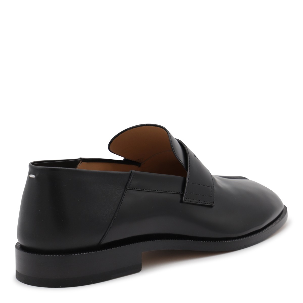 BLACK LEATHER LOAFERS