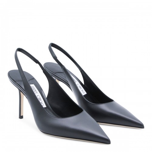 BLACK LEATHER LOVE PUMPS 2