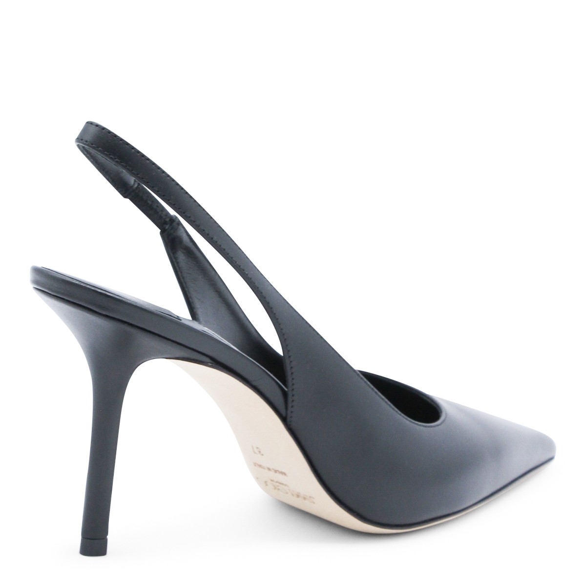 BLACK LEATHER LOVE PUMPS
