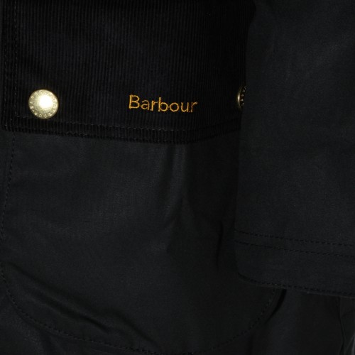 BLACK BEAUFORT WAX CASUAL JACKET