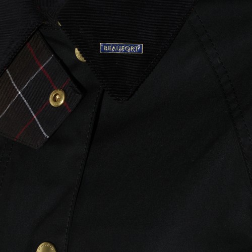 BLACK BEAUFORT WAX CASUAL JACKET