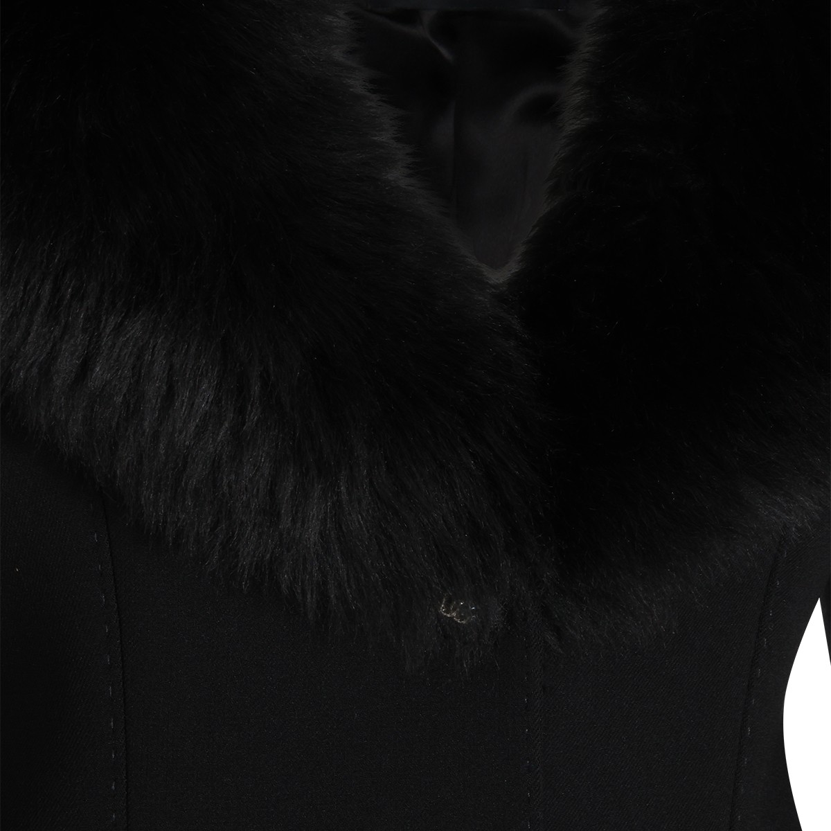 BLACK VIRGIN WOOL STRETCH BLAZER