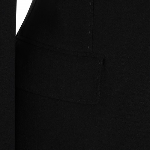 BLACK VIRGIN WOOL STRETCH BLAZER
