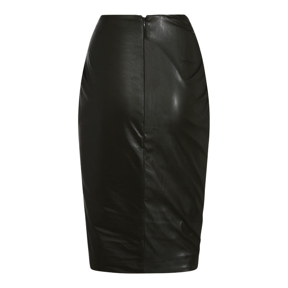 BLACK STRETCH PENCIL SKIRT