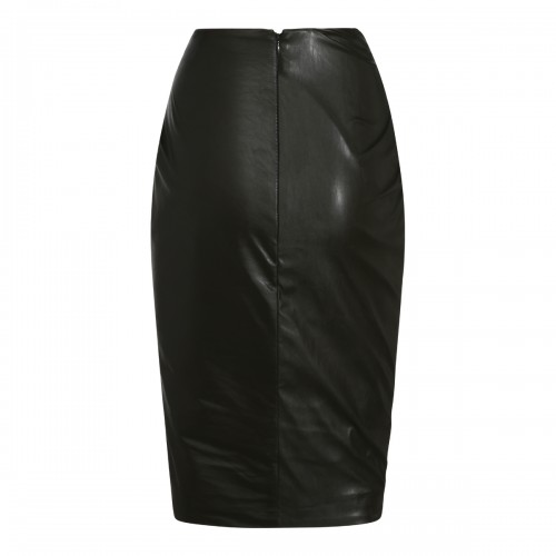 BLACK STRETCH PENCIL SKIRT