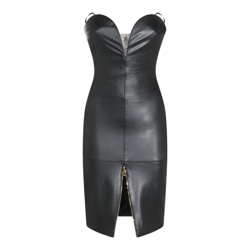 BLACK STRETCH CORSET DRESS
