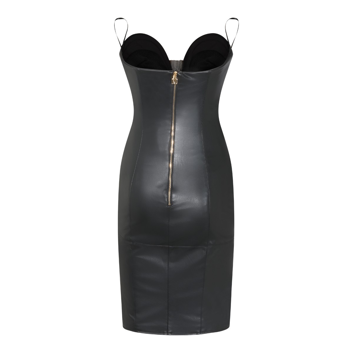 BLACK STRETCH CORSET DRESS