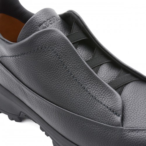 BLACK LEATHER MONTE SNEAKERS