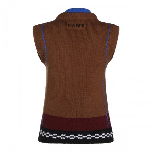 SADELLE BROWN WOOL SWEATER 2