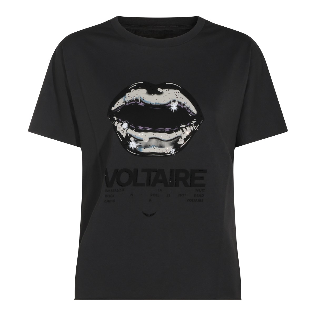BLACK COTTON T-SHIRT