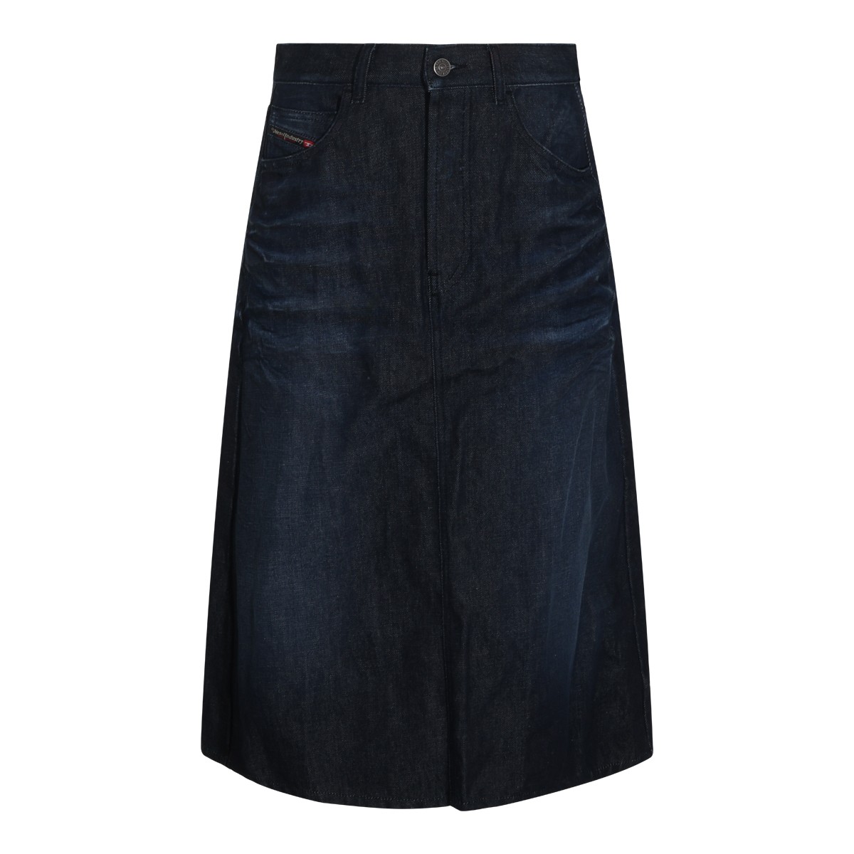 BLUE DENIM LONGUETTE SKIRT