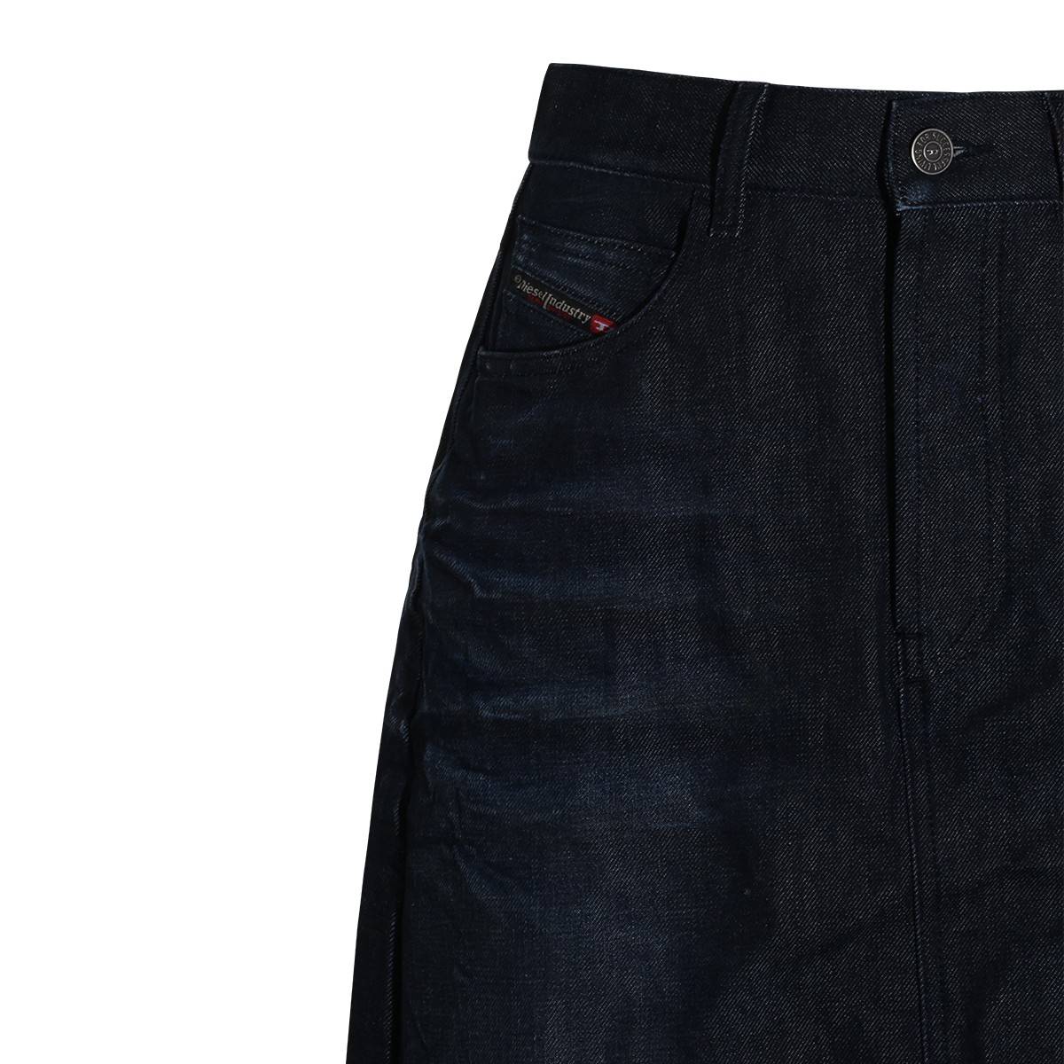 BLUE DENIM LONGUETTE SKIRT