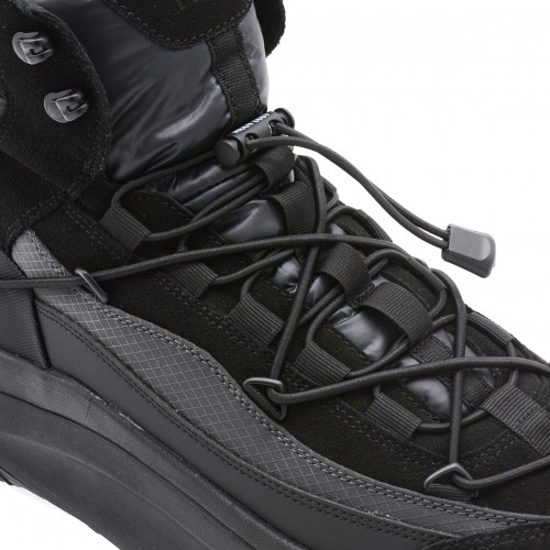 BLACK LEATHER MOON247 XLACE MID BOOTS