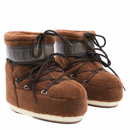 BROWN ICON LOW FLEECE BOOTS 2